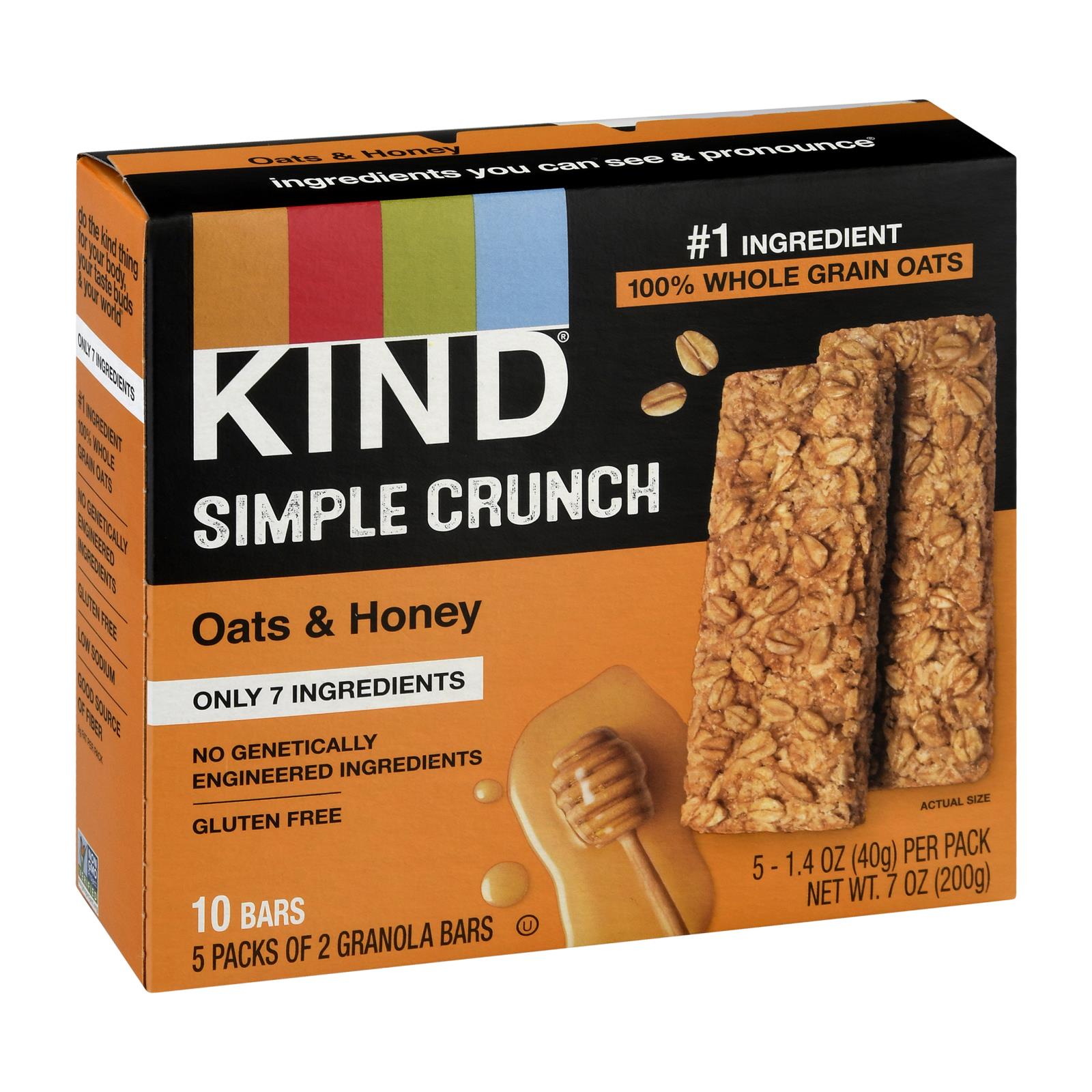 Kind, Kind - Simple Crunch Oat & Honey - Case of 8-5/1.4 OZ (Pack of 8)