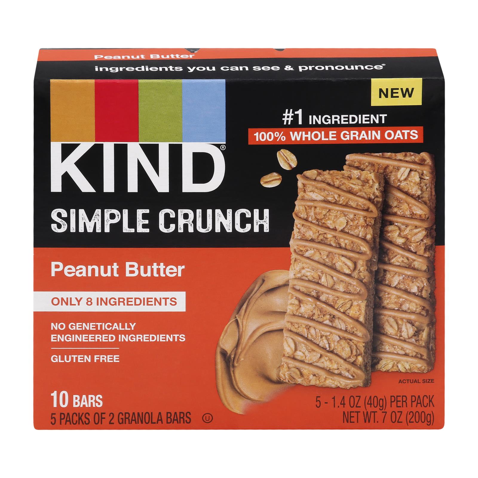 Kind, Kind - Simple Crunch Peanut Butter - Case of 8-5/1.4 OZ