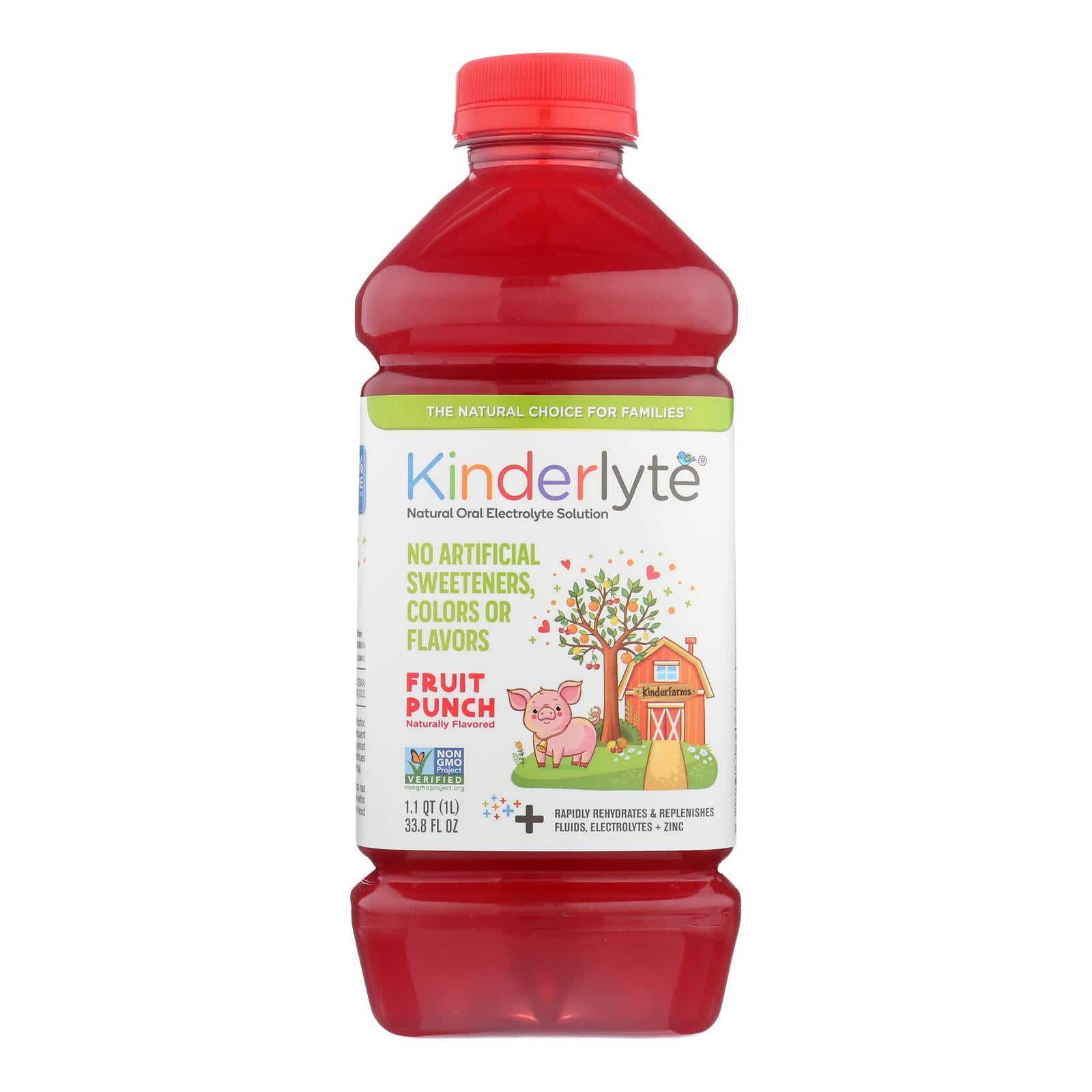 Kinderlyte, Kinderlyte - Kinderlyte Fruit Punch - Case of 6 - 33.8 FZ (Pack of 6)