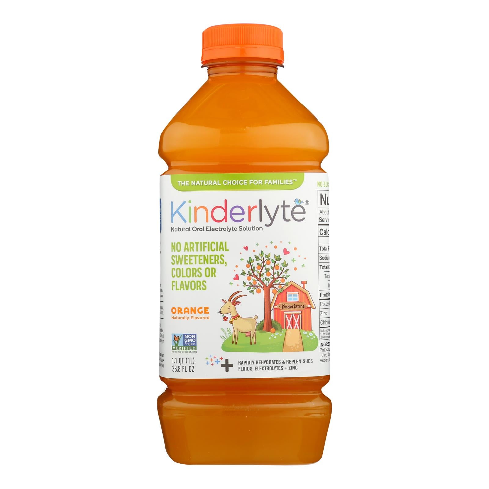 Kinderlyte, Kinderlyte - Kinderlyte Orange - Case of 6 - 33.8 FZ (Pack of 6)