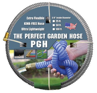 TUFF GUARD, Kink-Proof Garden Hose, Extra Flexible, Ultra Lightweight, Gray, 5/8-In. x 50-Ft.