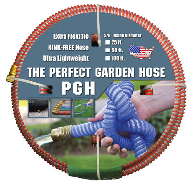 TUFF GUARD, Kink-Proof Garden Hose, Extra Flexible, Ultra Lightweight, Red, 5/8-In. x 50-Ft.