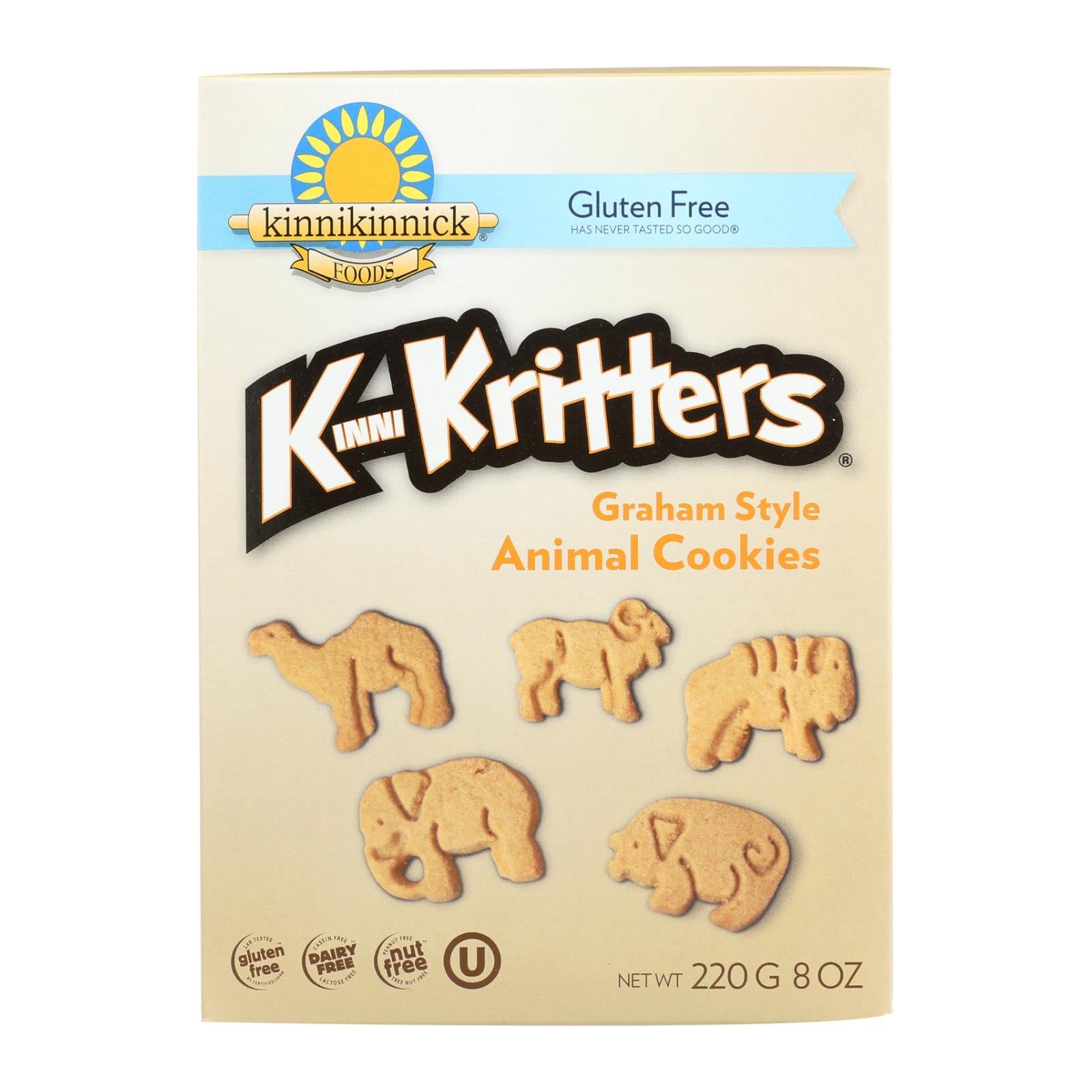 Kinnikinnick, Kinnikinnick Kinnikritter Animal Cookies - Case of 6 - 8 oz.