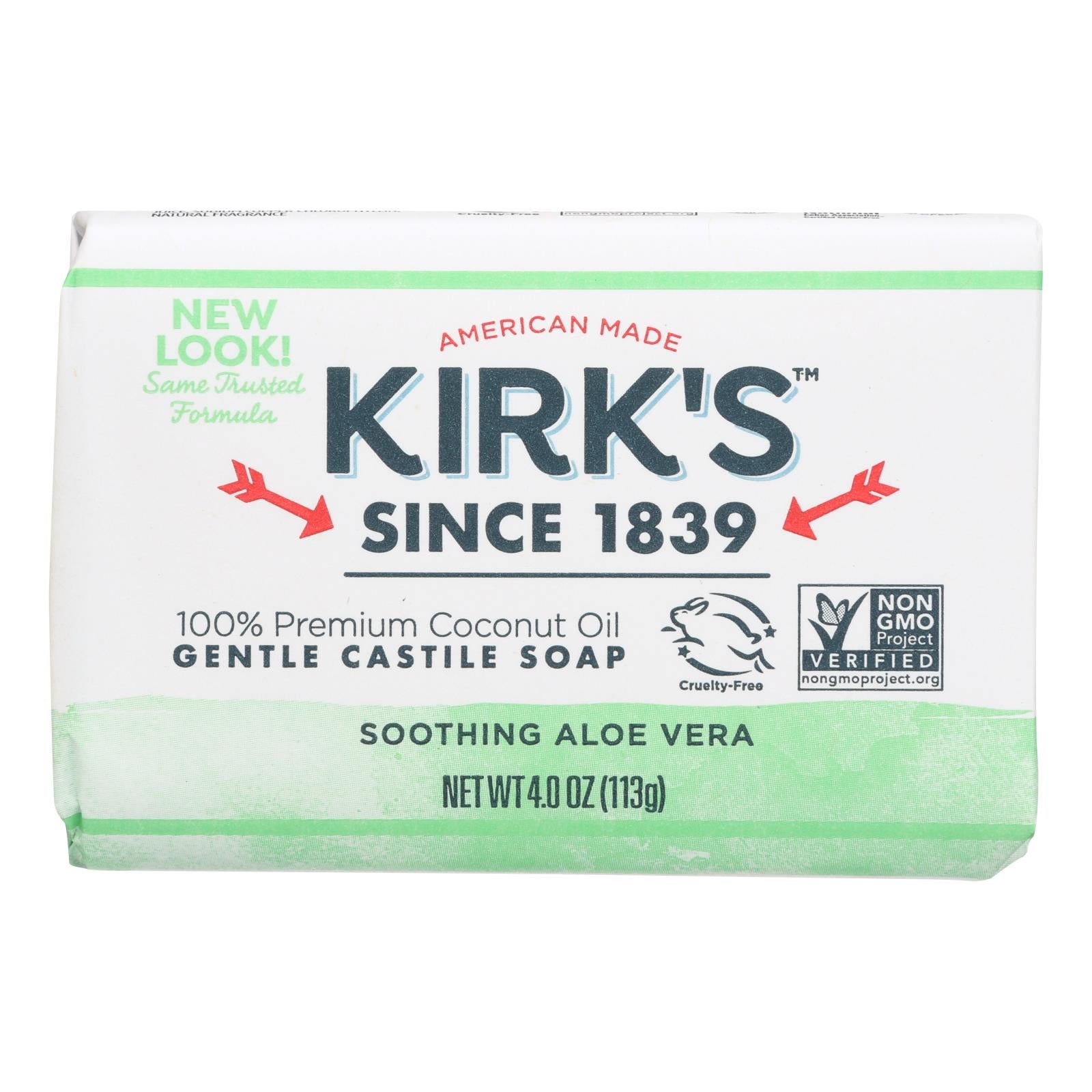 Kirk'S Natural, Kirks Natural Bar Soap - Coco Castile - Aloe Vera - 4 oz - 1 each