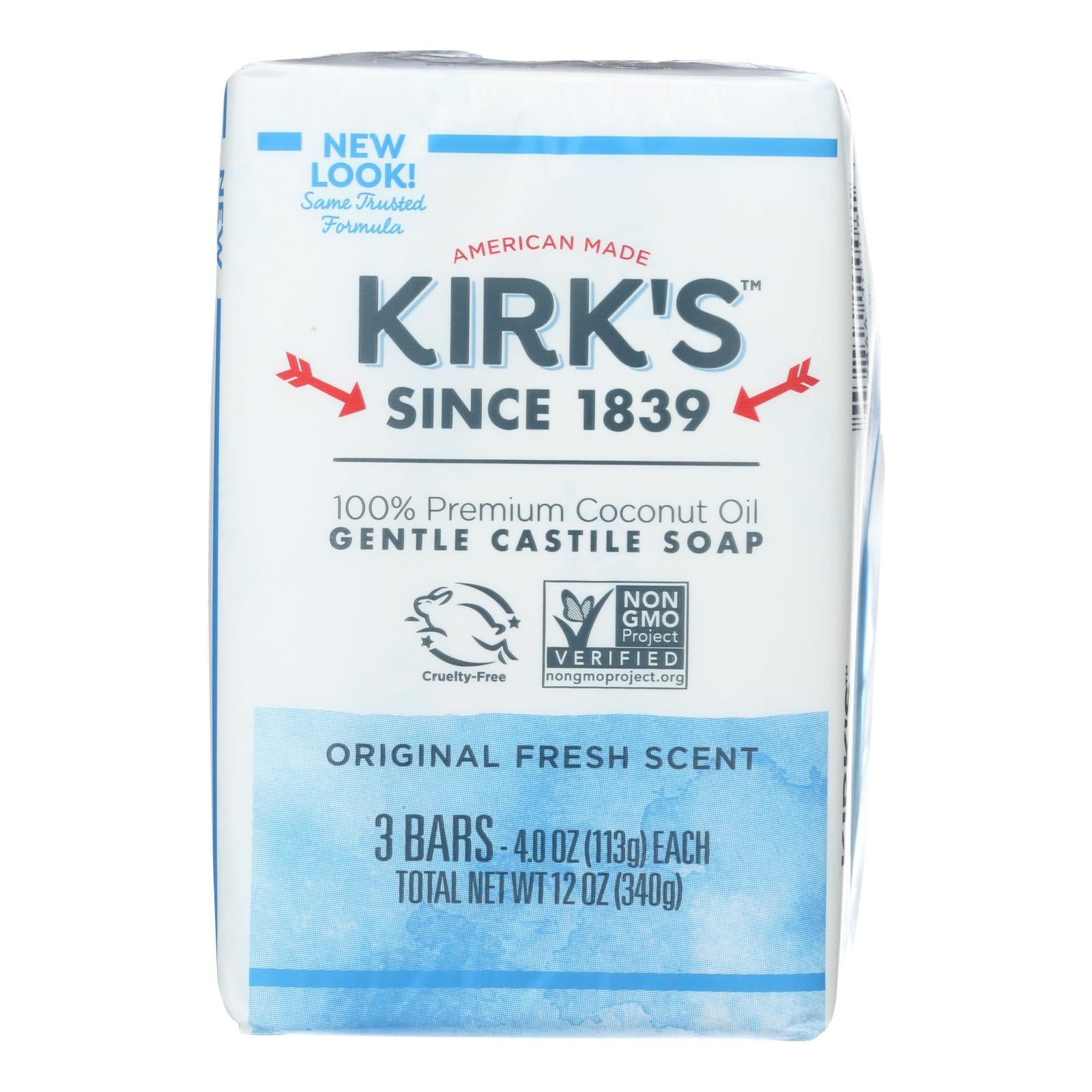 Kirk'S Natural, Kirk's Natural Castile Soap Original - 4 oz Each / Pack of 3