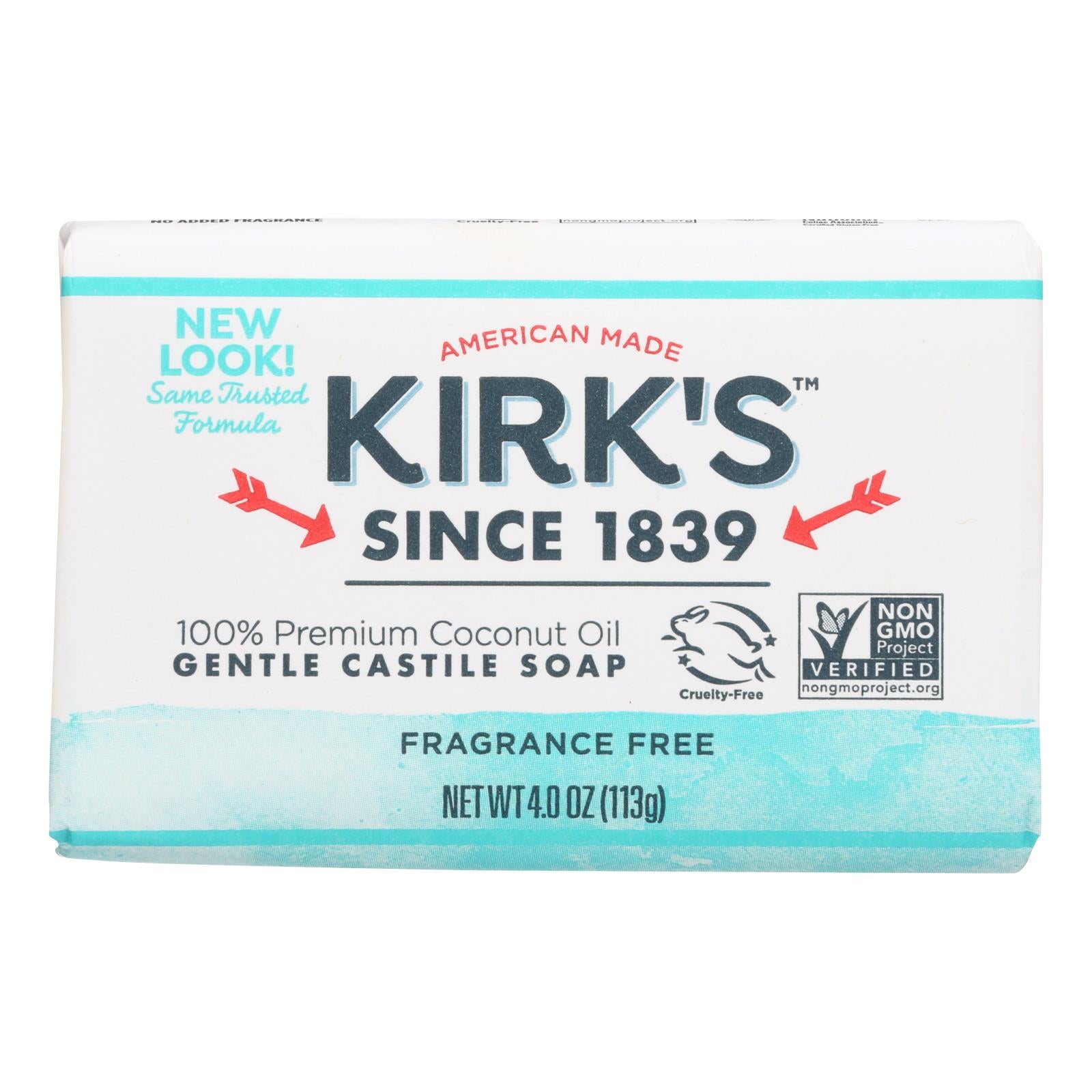 Kirk'S Natural, Kirk's Natural Original Coco Castile Soap Fragrance Free - 4 oz