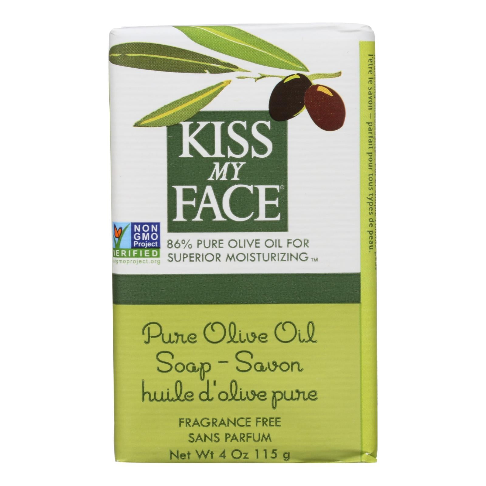 Kiss My Face, Kiss My Face Bar Soap Pure Olive Oil Fragrance Free - 4 oz