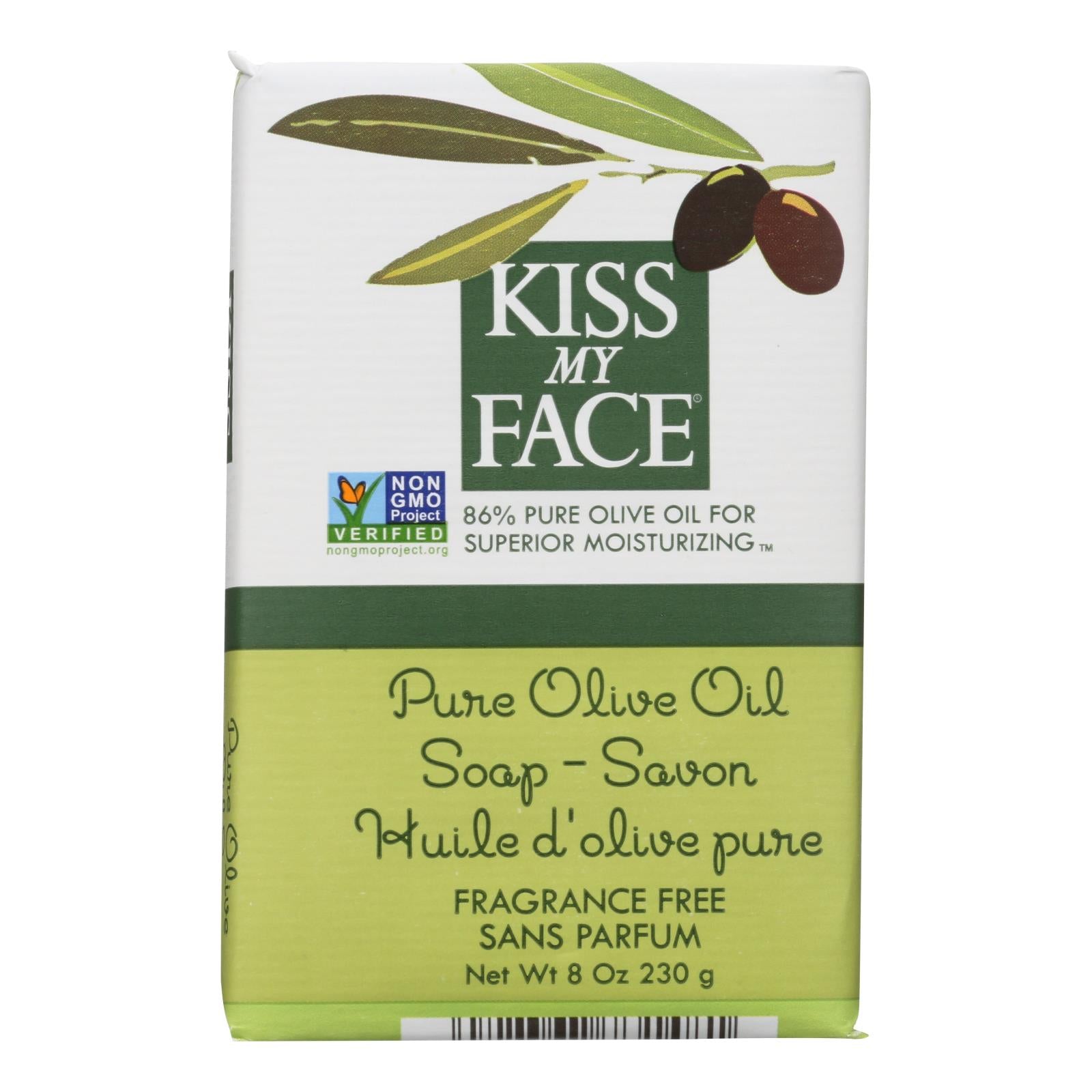 Kiss My Face, Kiss My Face Bar Soap Pure Olive Oil Fragrance Free - 8 oz