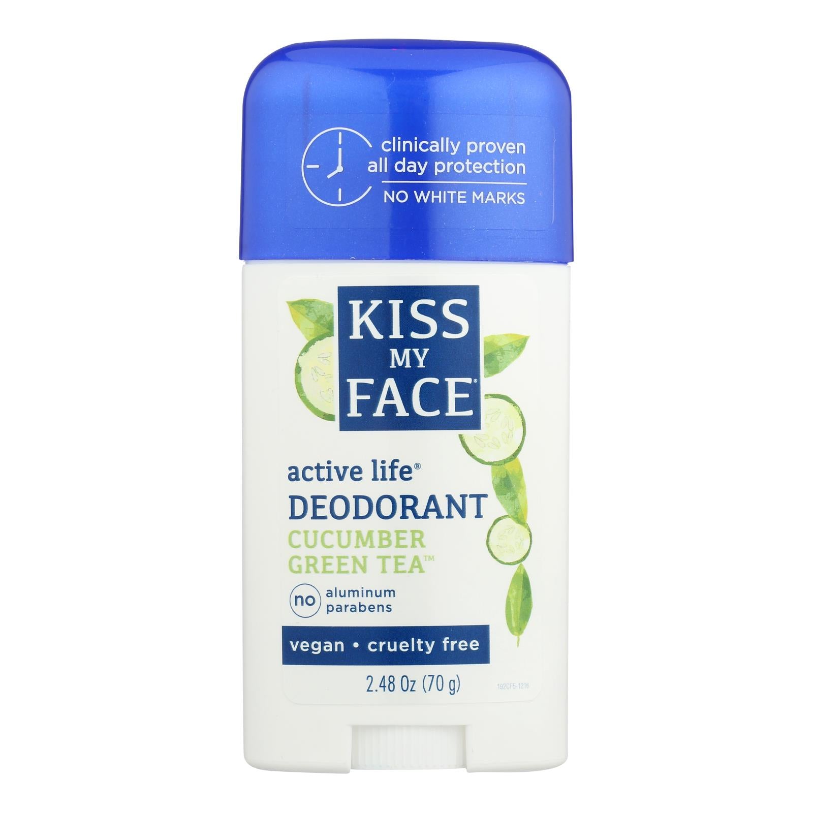 Kiss My Face, Kiss My Face Deodorant Active Life Cucumber Green Tea Aluminum Free - 2.48 oz