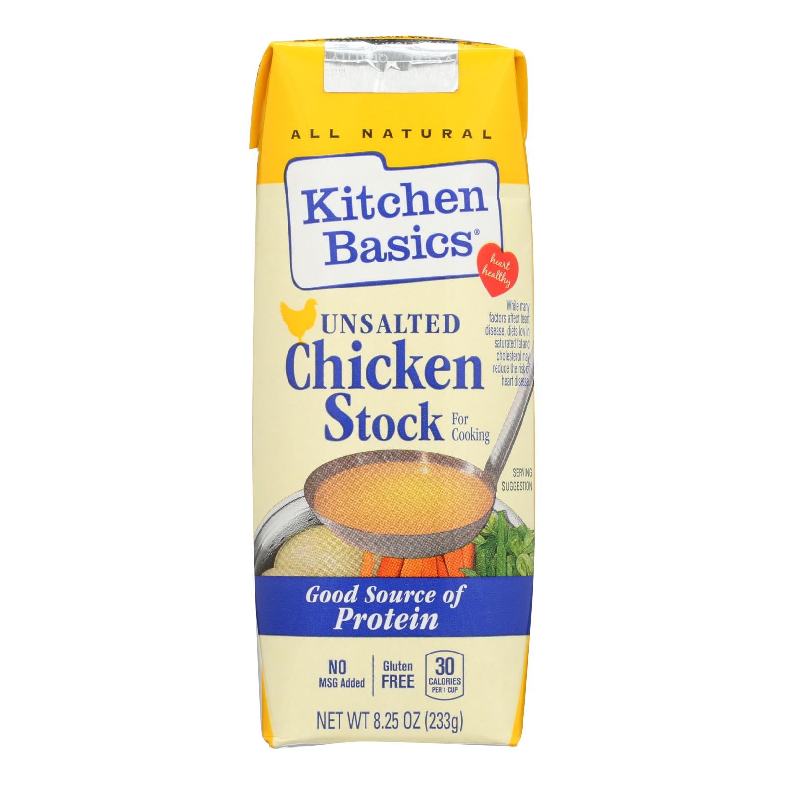 Kitchen Basics, Kitchen Basics All Natural Unsalted Chicken Stock  - Case of 12 - 8.25 OZ (Pack of 12)