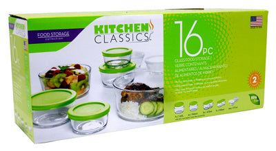 Kitchen Classics, Kitchen Classics Clear Food Storage Container Set (Pack of 4)