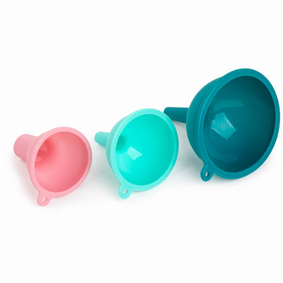 Core Home, Kitchen Funnel Set, Silicone, 3-Pc., Assorted Colors