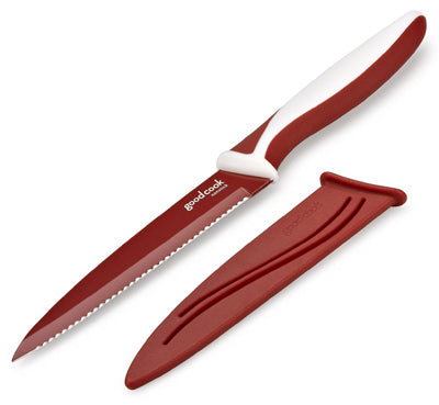 BRADSHAW INTERNATIONAL, Kitchen Knife, Non-Stick Serrated Blade, 5-In.