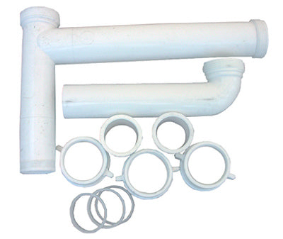 Larsen Supply Co., Inc., Kitchen Sink Drain Kit, White Plastic, 1.5 x 16-In.