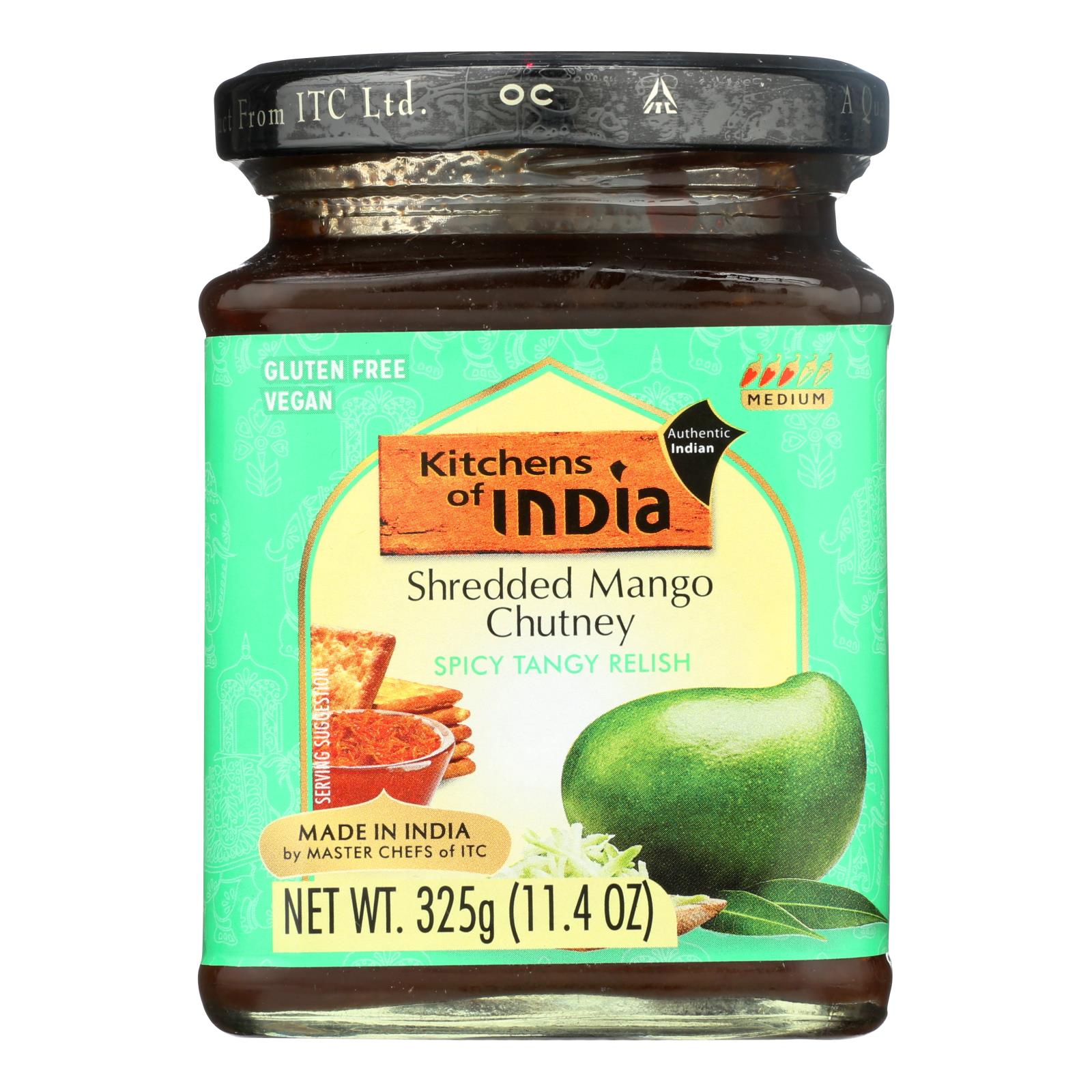 Kitchens Of India, Kitchen of India Chutney - Shredded Mango - Case of 6 - 11.4 oz (Pack of 6)