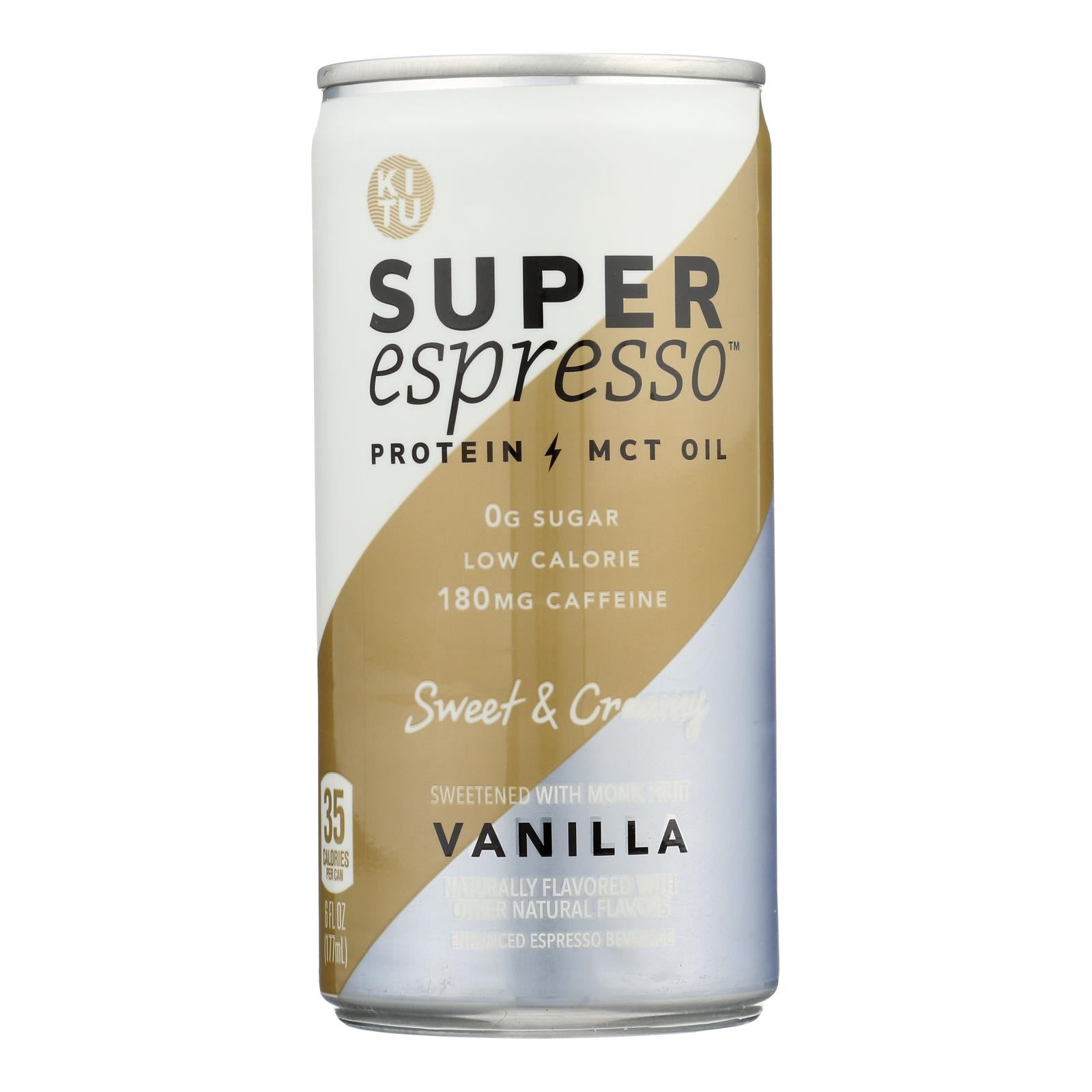 Kitu, Kitu - Coffee Super Espresso Vanilla - Case of 12 - 6 OZ (Pack of 12)