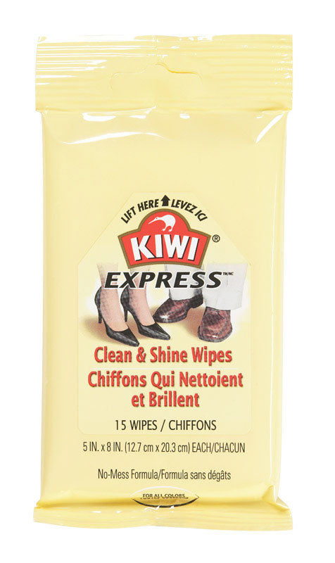 JOHNSON SC & SONS INC, Kiwi 16600 Express Shine™ Clean And Shine Wipes 15 Count  (Pack Of 6)