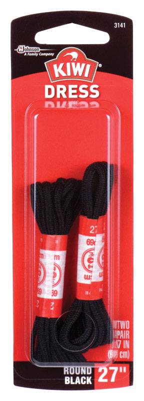 JOHNSON SC & SONS INC, Kiwi Dress 27 in. Black Shoe Laces