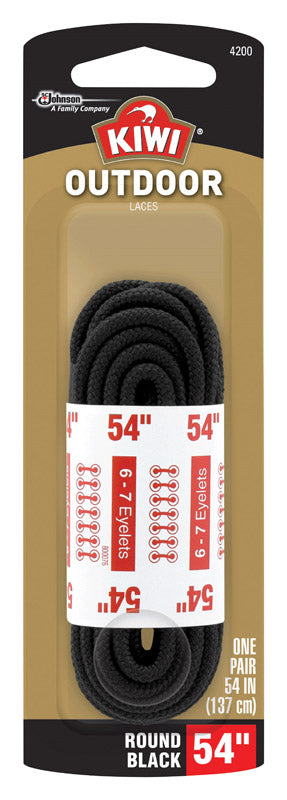 JOHNSON SC & SONS INC, Kiwi Outdoor 54 in. Black Boot Laces