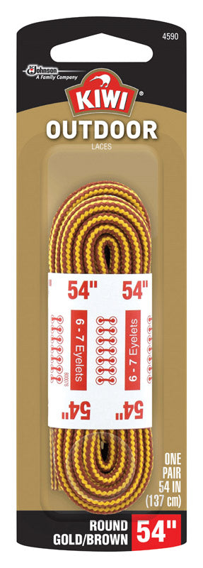 JOHNSON SC & SONS INC, Kiwi Outdoor 54 in. Yellow & Brown Boot Laces