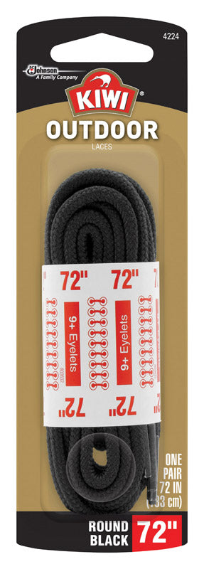 JOHNSON SC & SONS INC, Kiwi Outdoor 72 in. Black Boot Laces