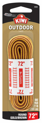 JOHNSON SC & SONS INC, Kiwi Outdoor 72 in. Gold &  Brown Boot Laces