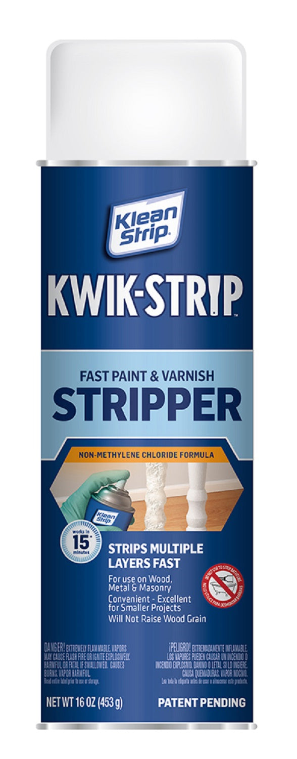 W M Barr, Klean Strip EKWS964SC 16 Oz Kwik-Strip™ Paint & Varnish Stripper Aerosol For California (Pack of 6)