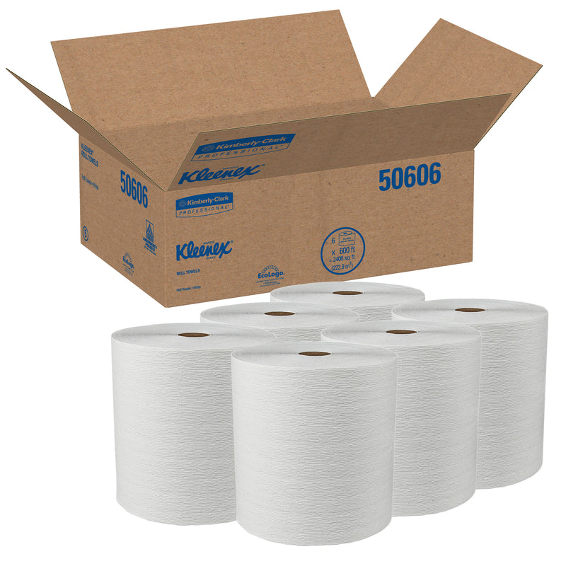 KIMBERLY-CLARK CORP, Kleenex Hard Roll Towels 600 sheet 1 ply 6 pk