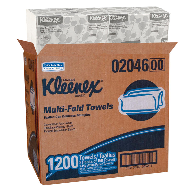 KIMBERLY-CLARK CORP, Kleenex Multi-Fold Towels 150 sheet 1 ply 8 pk