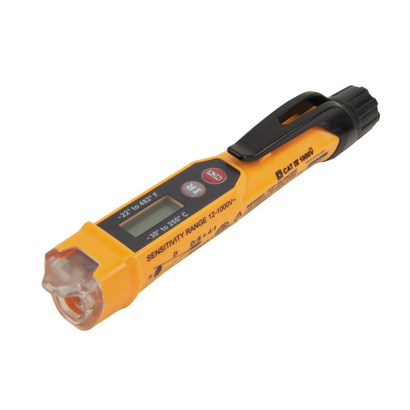 Klein Tools, Klein Tools 12-1000 V Digital Voltage Tester w/IR Thermometer 1 pk