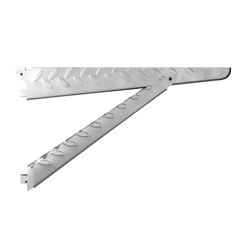 KNAPE & VOGT MFG CO, Knape & Vogt Heavyweight Silver Steel Support Bracket 14 in. L 500 lb