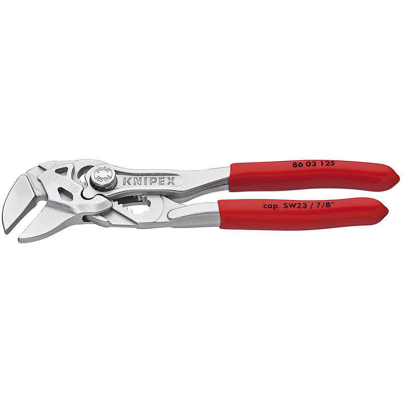 KNIPEX TOOLS LP, Knipex 5 in. Chrome Vanadium Steel Smooth Jaw Mini Pliers Wrench Red 1 pk