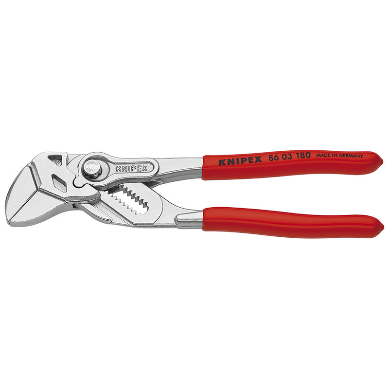 KNIPEX TOOLS LP, Knipex 7-1/4 in. Chrome Vanadium Steel Smooth Jaw Pliers Wrench Red 1 pk