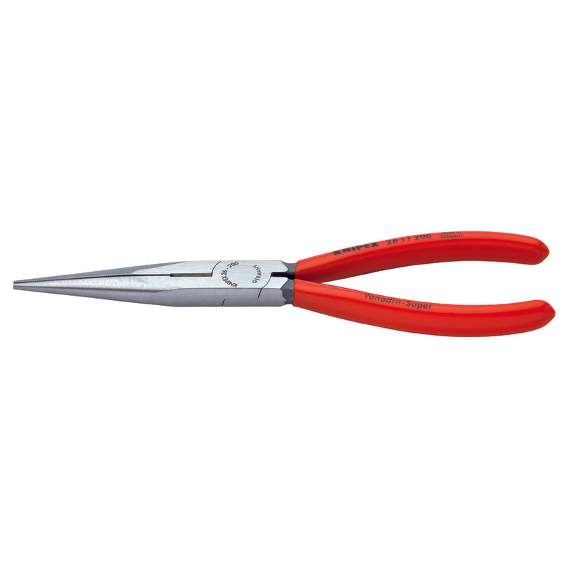 KNIPEX TOOLS LP, Knipex 8 in. Chrome Vanadium Steel Long Nose Pliers/Cutter Red 1 pk