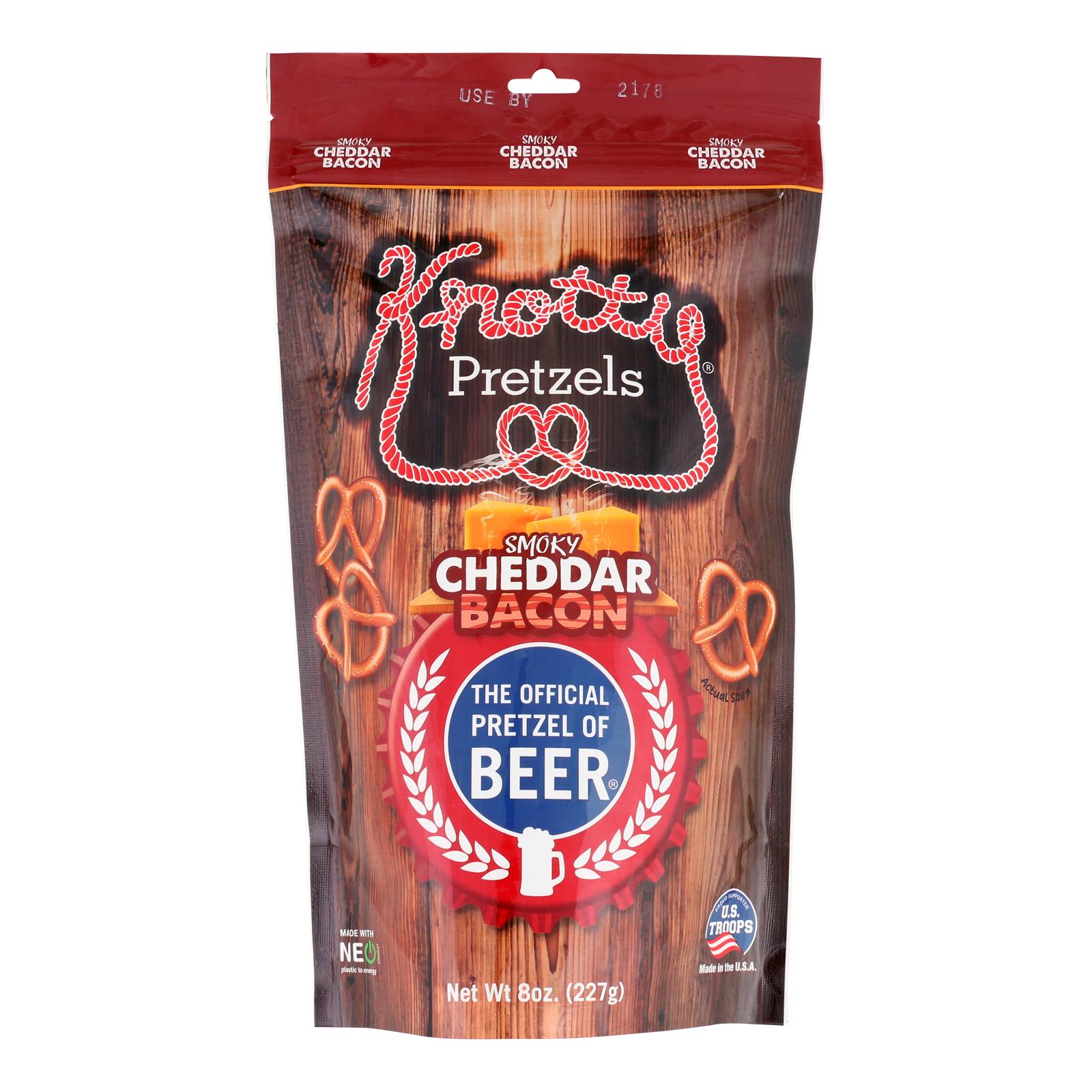 KNOTTY PRETZELS, Knotty Pretzels - Pretzels Smky Ched Bacon - Case of 12-7.5 OZ