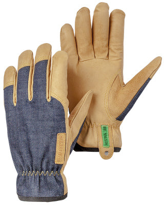 Hestra, Kobalt Leather Garden Gloves, Denim Goatskin, Women's M