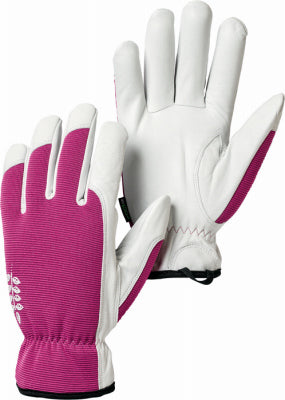 Hestra, Kobalt Leather Garden Gloves, Pink Goatskin, Women's M