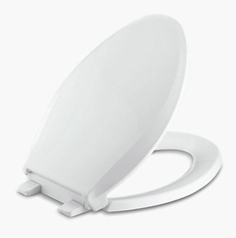 KOHLER CO, Kohler Cachet Slow Close Elongated White Plastic Toilet Seat