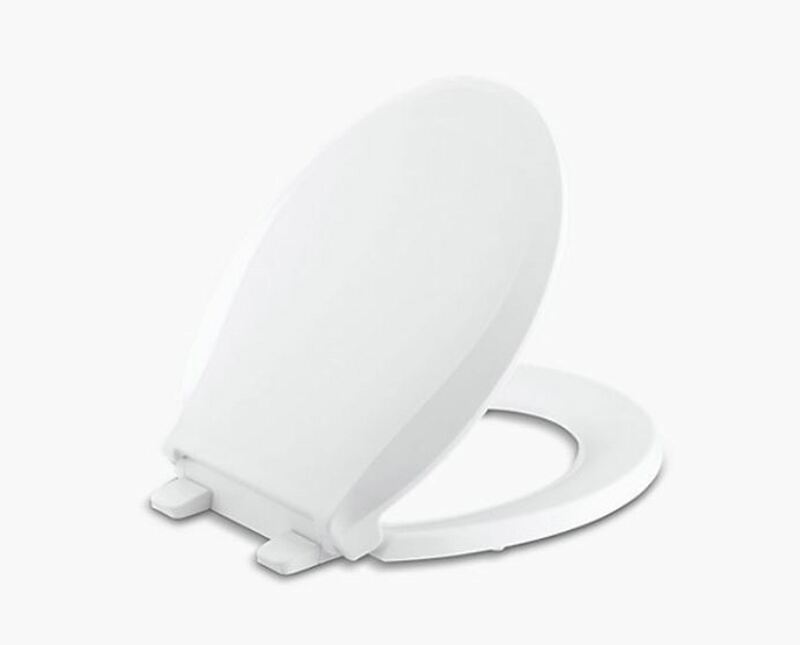 KOHLER CO, Kohler Cachet Slow Close Round White Plastic Toilet Seat