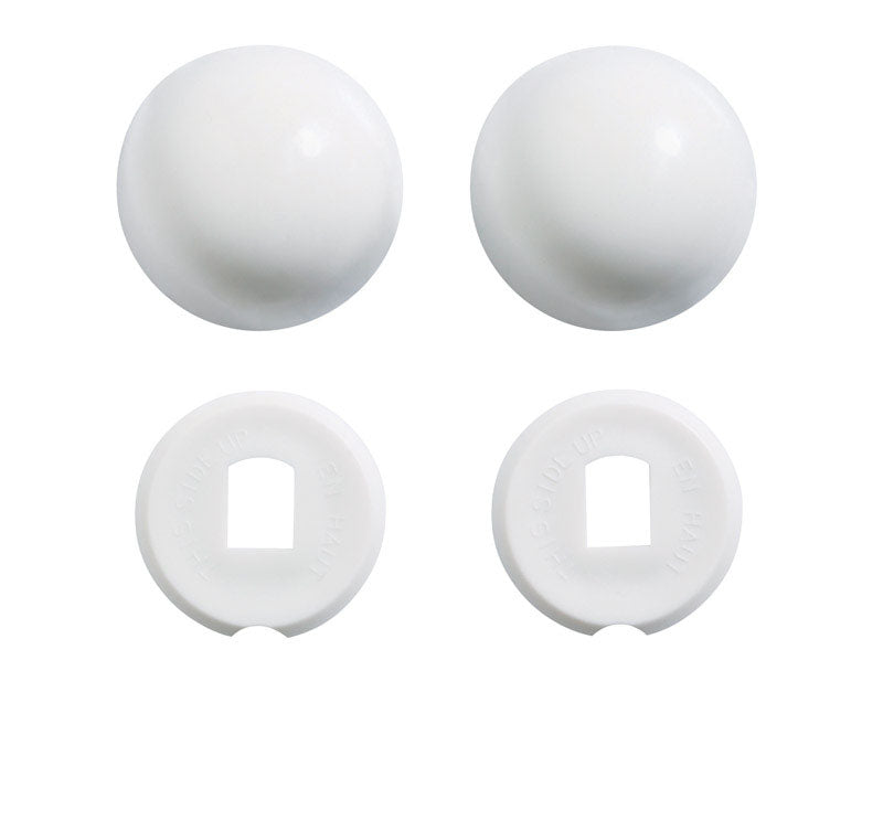 KOHLER CO, Kohler Toilet Bolt Caps White Plastic