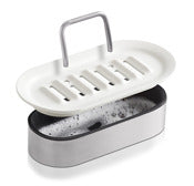 KOHLER CO, Kohler White/Stainless Steel Stainless Steel Sponge Caddy