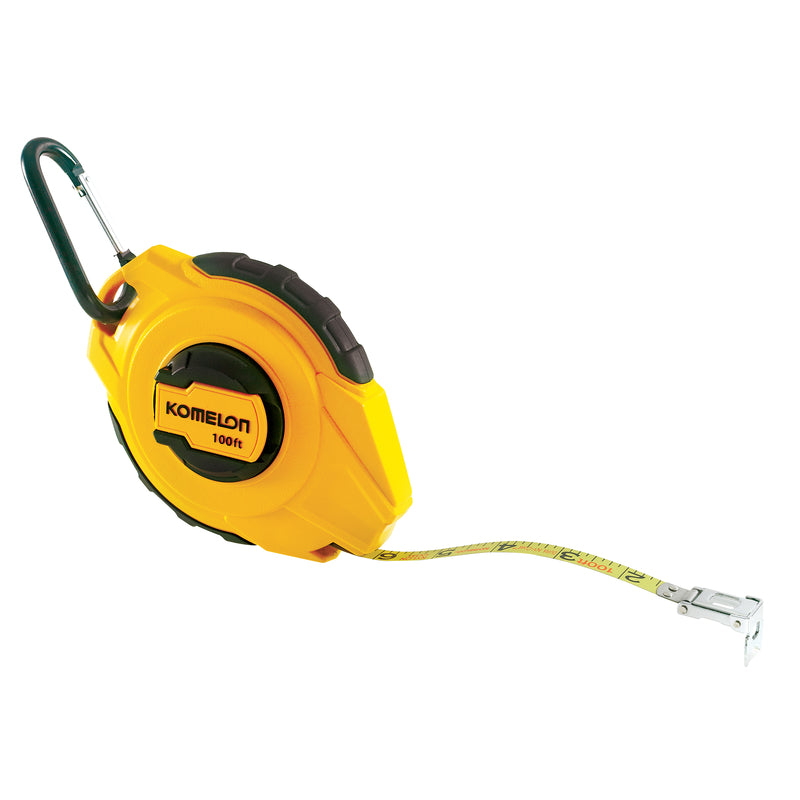 KOMELON USA CORP, Komelon 100 ft. L X 3/8 in. W Closed Case Long Tape Measure 1 pk