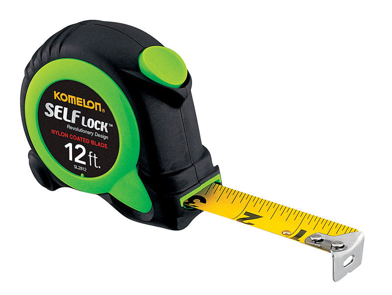 KOMELON USA CORP, Komelon Self Lock 12 ft. L X 5/8 in. W Auto Lock Tape Measure 1 pk