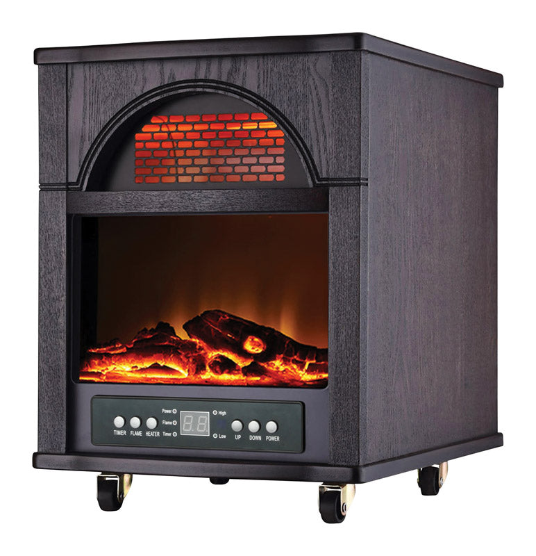 ACE TRADING - KW1, Konwin Brown Wood 1500W 120V 12.5A 2-Settings Infrared Heater 15.8 H x 12.8 W x 15.7 D in.