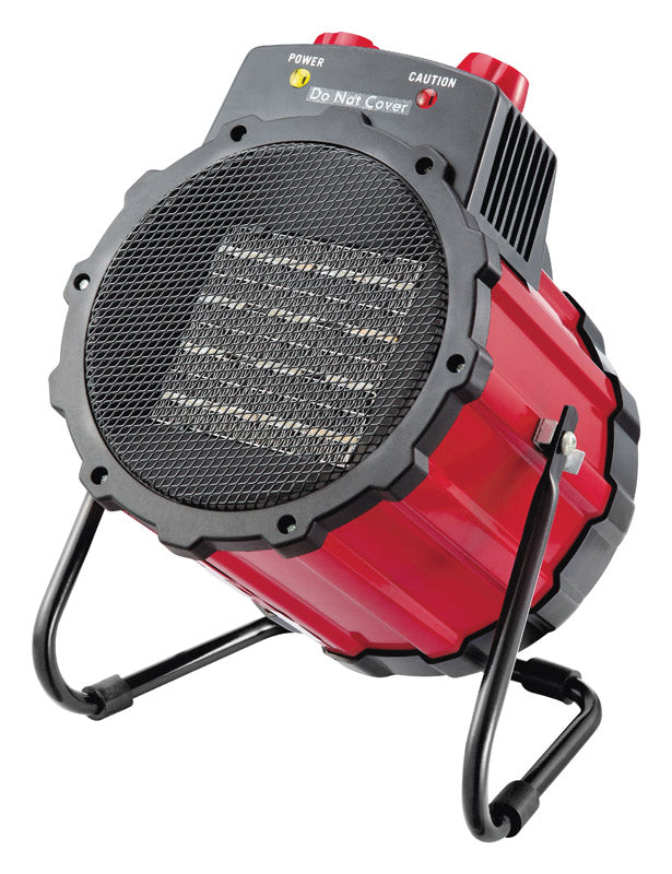 ACE TRADING - KW1, Konwin Red Steel 12.5A 120V 2-Settings Electric Ceramic Heater 8-11/16 H x 8-11/16 W in.