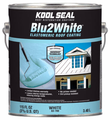 THE SHERWIN-WILLIAMS COMPANY, Kool Seal Blu2White White Acrylic Roof Coating 1 gal (Pack of 4)