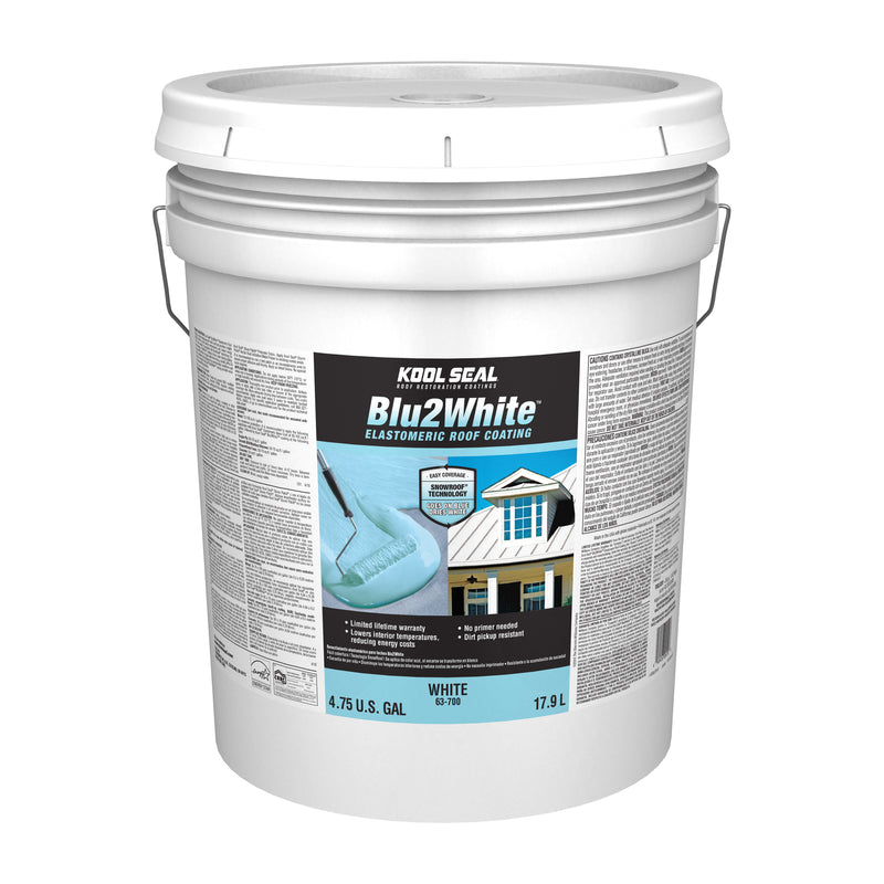 THE SHERWIN-WILLIAMS COMPANY, Kool Seal Blu2White White Acrylic Roof Coating 5 gal