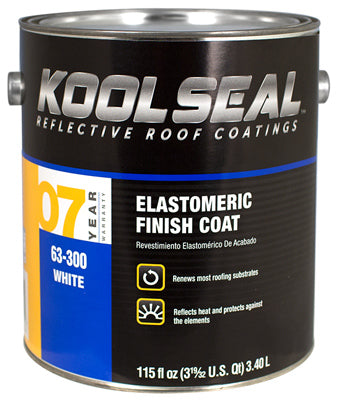 THE SHERWIN-WILLIAMS COMPANY, Kool Seal White Acrylic Roof Coating 1 gal (Pack of 4)