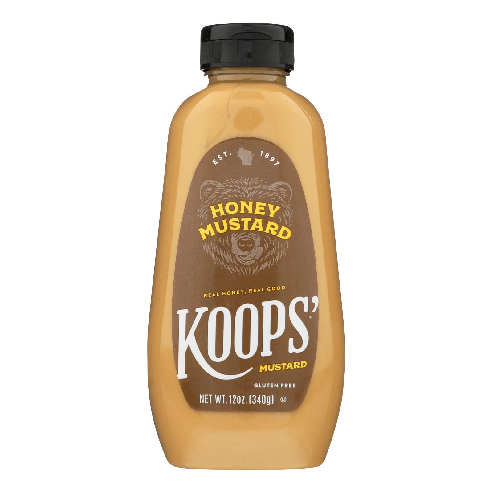 Koops', Koops' Mustard, Honey Mustard - Case of 12 - 12 OZ (Pack of 12)