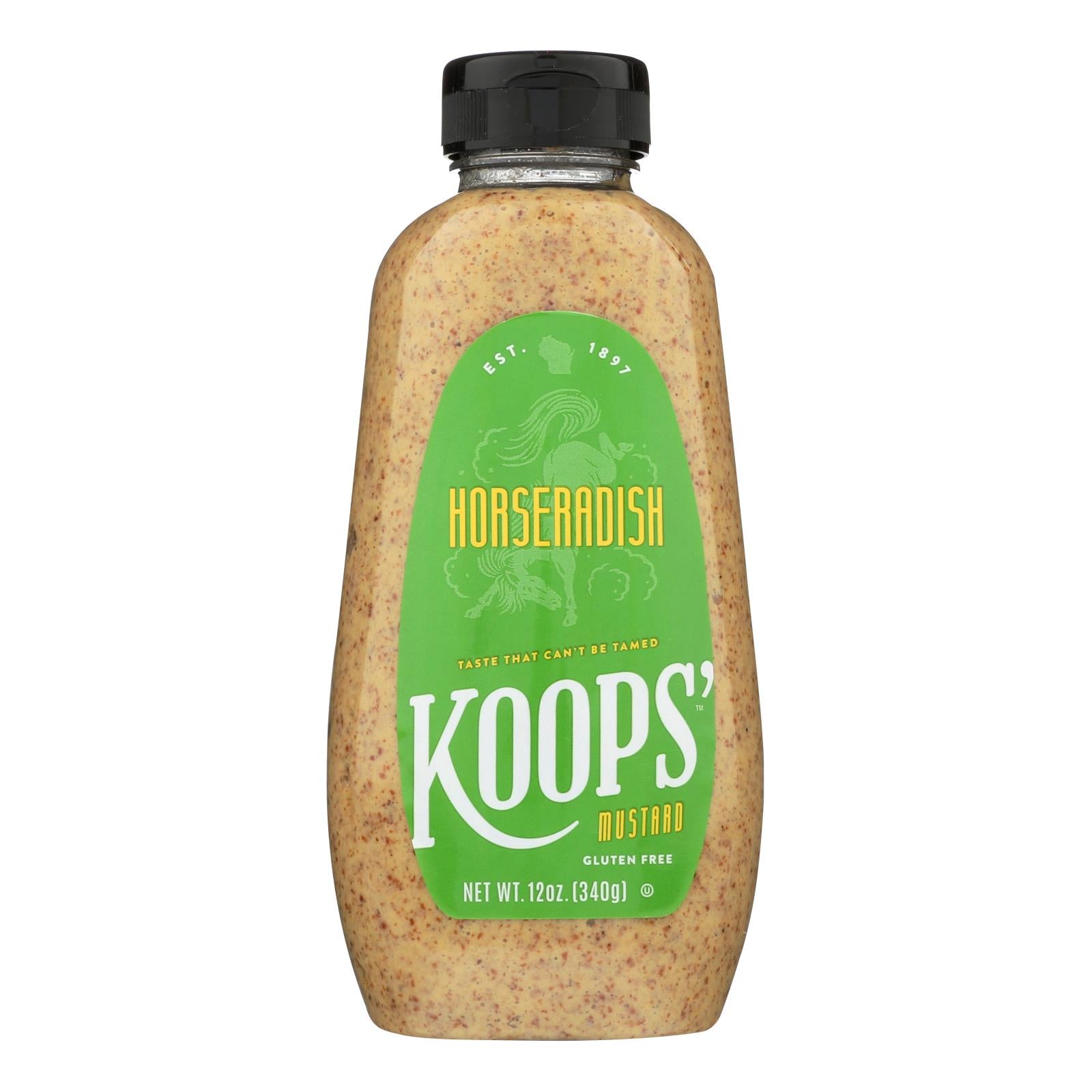 Koops', Koop's Mustard Horseradish - Case of 12 - 12 oz. (Pack of 12)